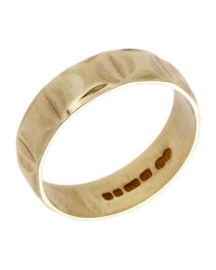 Pre-Owned Vintage 9ct Gold Patterned 5mm Wedding Ring