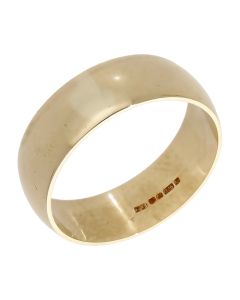 Pre-Owned 9ct Yellow Gold 6mm Plain Wedding Band Ring