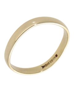 Pre-Owned 9ct Yellow Gold Wave Band Ring