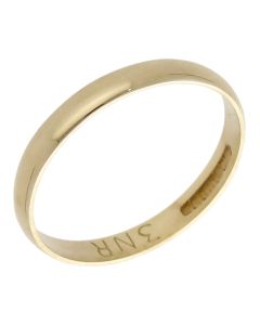 Pre-Owned 9ct Yellow Gold 3mm Wedding Band Ring