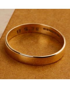 Pre-Owned Vintage 1971 9ct Yellow Gold 4mm Plain Wedding Ring
