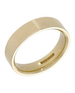 Pre-Owned 9ct Yellow Gold 5mm Flat Court Wedding Band Ring