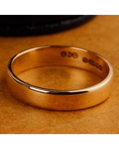 Pre-Owned Vintage 1975 9ct Gold 3mm Plain Wedding Band Ring