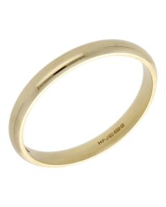 Pre-Owned 9ct Yellow Gold 2.5mm Plain Wedding Band Ring