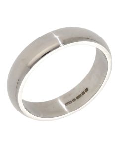 Pre-Owned 9ct White Gold 5mm Wedding Band Ring