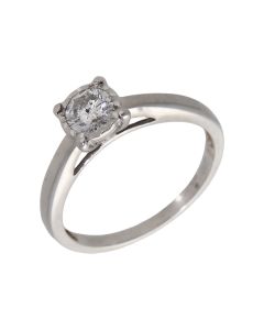 Pre-Owned 18ct White Gold 0.50ct Diamond Solitaire Ring