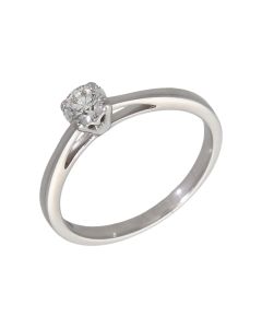 Pre-Owned 18ct White Gold 0.36ct Diamond Solitaire Ring