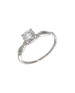 Pre-Owned 18ct White Gold Moissanite Solitaire Ring