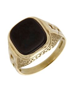 Pre-Owned 9ct Yellow Gold Onyx Signet Ring
