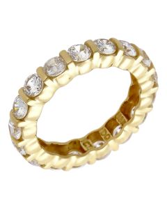 Pre-Owned 18ct Gold Cubic Zirconia Full Eternity Band Ring