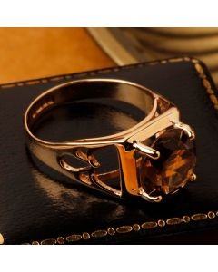 Pre-Owned Vintage 1979 9ct Gold Smokey Quartz Dress Ring