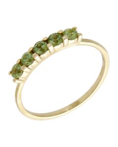 Pre-Owned 9ct Yellow Gold Peridot Dress Ring