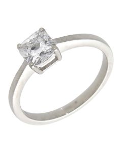 Pre-Owned Platinum Moissanite Solitaire Ring