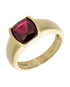 Pre-Owned 9ct Yellow Gold Tourmailine Solitaire Dress Ring