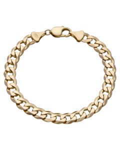 Pre-Owned 9ct Yellow Gold 8.75" Curb Bracelet
