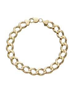 Pre-Owned 9ct Yellow Gold 10" Heavy Curb Bracelet
