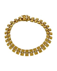 Pre-Owned 18ct Yellow & White Gold 7.5" Bar Link Bracelet