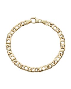 Pre-Owned 9ct Yellow Gold 8.5" Fancy Link Bracelet