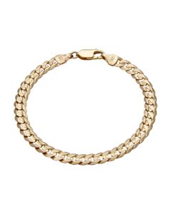 Pre-Owned 9ct Yellow Gold 7.5" Curb Bracelet