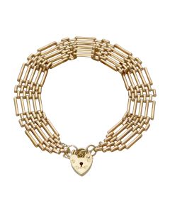 Pre-Owned 9ct Yellow Gold 5 Bar Gate Bracelet