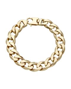 Pre-Owned 9ct Yellow Gold 9" Heavy Curb Bracelet