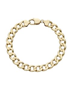 Pre-Owned 9ct Yellow Gold 9" Heavy Curb Bracelet