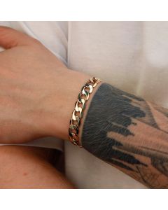 Pre-Owned 9ct Yellow Gold 8.5" Curb Bracelet