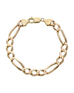 Pre-Owned 9ct Yellow Gold 7.75" Figaro Bracelet