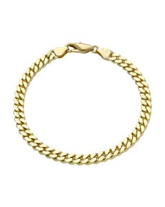 Pre-Owned 9ct Yellow Gold 7" Curb Bracelet