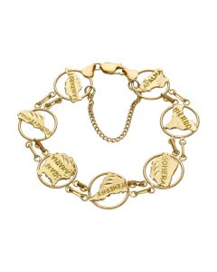 Pre-Owned 9ct Yellow Gold Canary Island Bracelet