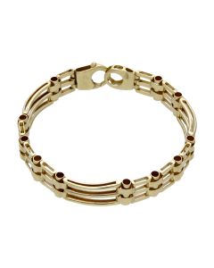 Pre-Owned 9ct Yellow Gold 7" Gate Link Bracelet