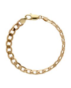 Pre-Owned 9ct Yellow Gold 7.5" Curb Bracelet