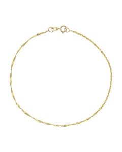 Pre-Owned 9ct Yellow Gold 7" Singapore Link Bracelet