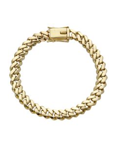 Pre-Owned 9ct Yellow Gold 8.25" Solid Cuban Link Bracelet