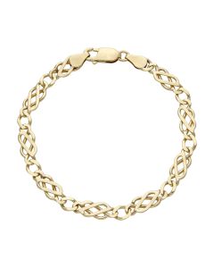 Pre-Owned 9ct Yellow Gold 7.25" Solid Celtic Link Bracelet