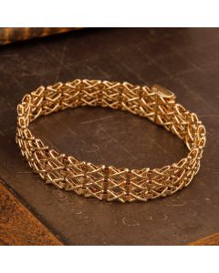 Pre-Owned Vintage 1978 9ct Yellow Gold 7.5" Mesh Link Bracelet