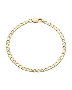 Pre-Owned Vintage 1994 9ct Yellow Gold 7" Curb Link Bracelet