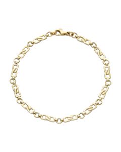 Pre-Owned 9ct Yellow Gold 7.75" Infinity Link Style Bracelet