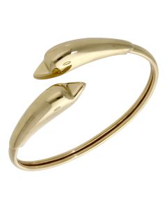 Pre-Owned 14ct Yellow Gold Dolphin Style Flexi Bangle