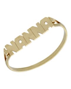 Pre-Owned 9ct Yellow Gold 8" Nanna Hook Bangle