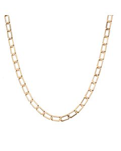 Pre-Owned 9ct Gold Fancy Shaped Curb Link Style Chain Necklace