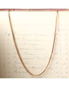 Pre-Owned Vintage Edinburgh 1989 9ct Box Link Chain Necklace