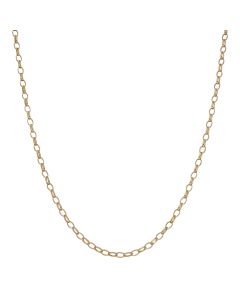 Pre-Owned 9ct Yellow Gold 18" Faceted Belcher Chain Necklace