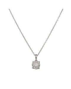 Pre-Owned 18ct White Gold 18" 0.35ct Diamond Solitaire Necklace