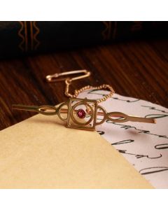 Pre-Owned Vintage 15ct Gold Gemstone Set Brooch