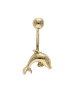 Pre-Owned 9ct Yellow Gold Dolphin Belly Bar
