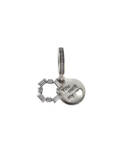 Pre-Owned Pandora Silver Cubic Zirconia You Melt My Heart Charm