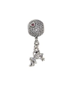 Pre-Owned Pandora Silver Gemstone Set Minnie Mouse Dangle Charm