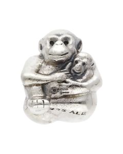 Pre-Owned Pandora Silver Parent & Baby Monkey Charm