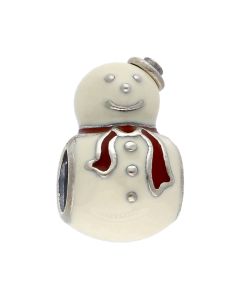 Pre-Owned Pandora Silver & Enamel Snowman Charm